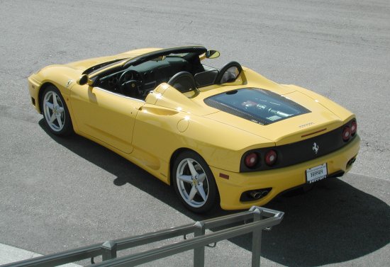 2001 Ferrari 360 Spider F1 желтый